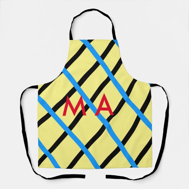 Einfache Monogramm fügen Sie den Namen Mann minima Schürze (Vorderseite)
