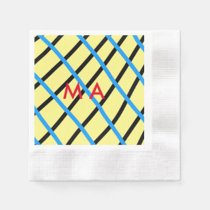 Einfache Monogramm fügen Sie den Namen Mann minima Serviette