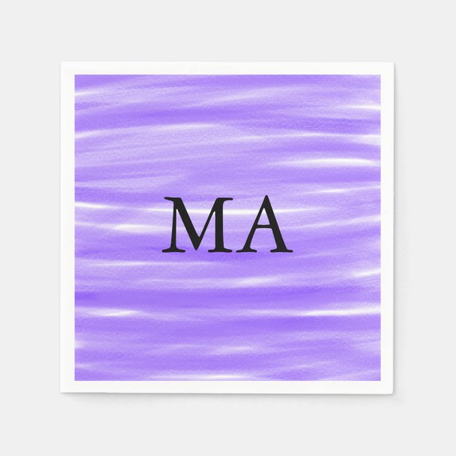 Einfache Monogramm fügen Sie den Namen Mann minima Serviette (Vorderseite)