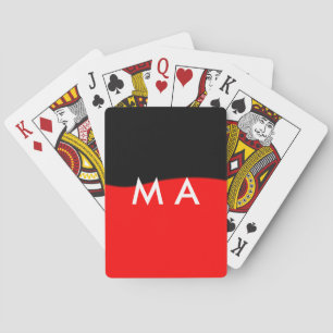 Einfache Monogramm fügen Sie den Namen Mann minima Spielkarten