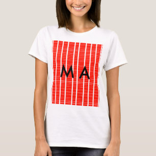Einfache Monogramm fügen Sie den Namen Mann minima T-Shirt
