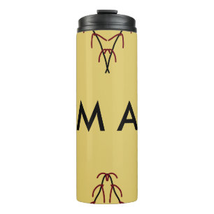 Einfache Monogramm fügen Sie den Namen Mann minima Thermosbecher