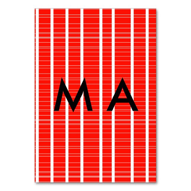 Einfache Monogramm fügen Sie den Namen Mann minima Tischnummer (Vorderseite)