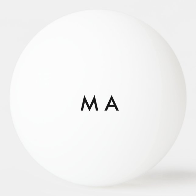 Einfache Monogramm fügen Sie den Namen Mann minima Tischtennisball (Vorderseite)
