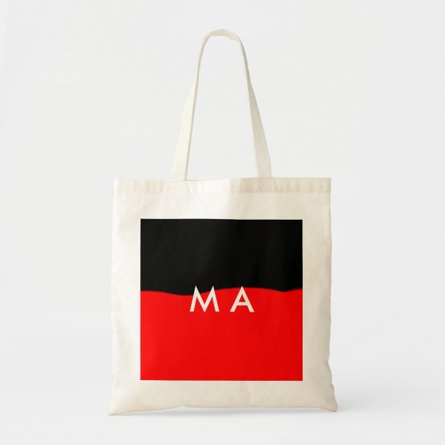 Einfache Monogramm fügen Sie den Namen Mann minima Tragetasche (Vorne)