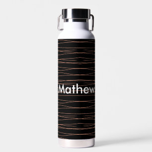 Einfache Monogramm fügen Sie den Namen Mann minima Trinkflasche