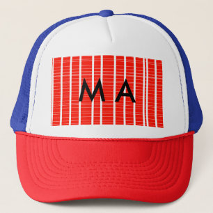 Einfache Monogramm fügen Sie den Namen Mann minima Truckerkappe