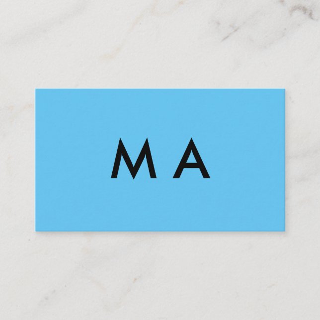 Einfache Monogramm fügen Sie den Namen Mann minima Visitenkarte (Vorderseite)
