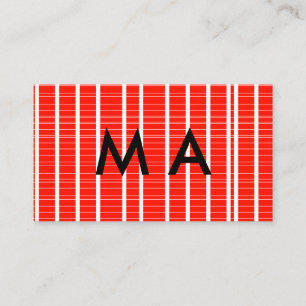 Einfache Monogramm fügen Sie den Namen Mann minima Visitenkarte