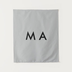Einfache Monogramm fügen Sie den Namen Mann minima Wandteppich