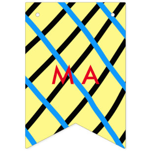 Einfache Monogramm fügen Sie den Namen Mann minima Wimpelkette