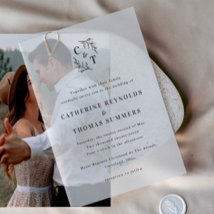 Einfache Monogramm-Grün-Hochzeit