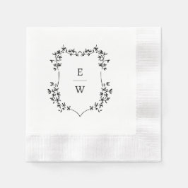 Einfache Monogramm-Hochzeit Serviette