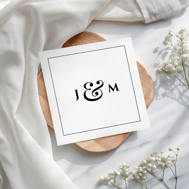 Einfache Monogramm-Hochzeit Serviette (Von Creator hochgeladen)