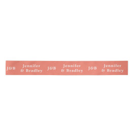 Einfache Monogramm Hochzeitsnahrung Personalisiert Satinband