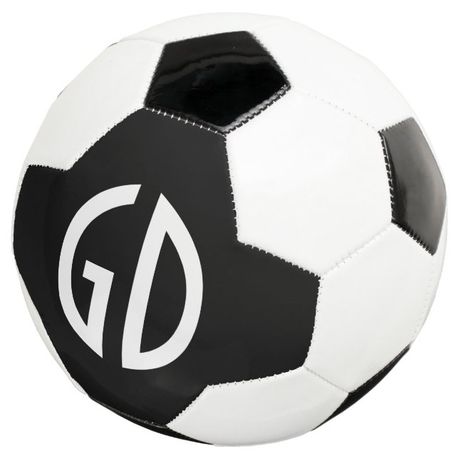 Einfache Monogramm-Ideen 1 Fußball (Dreiviertel)