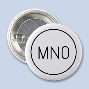 Einfache Monogramm-Initial Button
