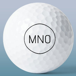 Einfache Monogramm-Initial Golfball