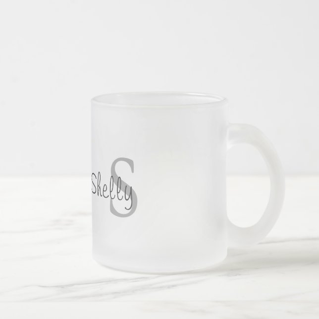Einfache Monogramm Mattglastasse (Rechts)