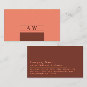 Einfache Monogramm, Minimalistisch Visitenkarte