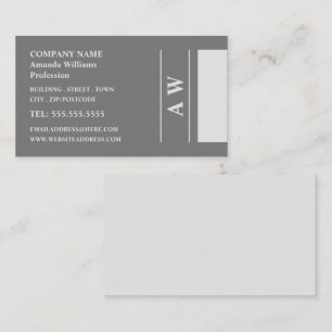 Einfache Monogramm, Minimalistisch Visitenkarte