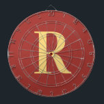 Einfache Monogramm modern Dartscheibe<br><div class="desc">Das ist ein einfaches, modernes, personalisiertes Monogramm-Design. Dieses stilvolle Design ist in trendigem Braun mit stilvoller Typografie. Es ist ideal für ein personalisiertes Geschenk oder ideal als neues Spielzimmer Zubehör für sich. Fügen Sie einfach Ihren Anfangsbuchstaben hinzu, indem Sie ihn in dieses Textfeld eingeben. Karo aus dem Entwurfsbearbeitungsprogramm, um die...</div>