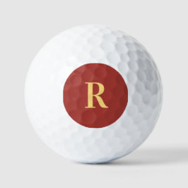 Einfache Monogramm modern Golfball