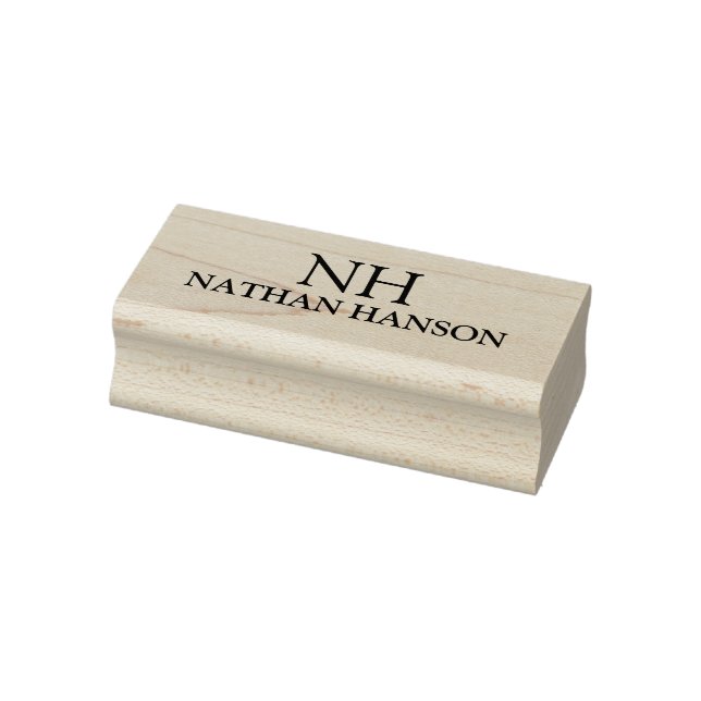 Einfache Monogramm modern Gummistempel (Stempel)