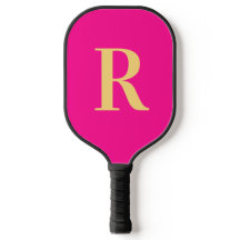 Einfache Monogramm Modern Hot Pink
