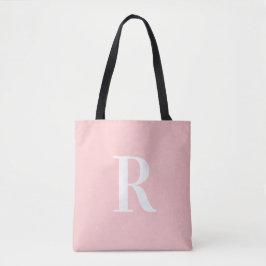Einfache Monogramm, modern rosa Tasche
