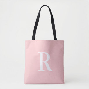 Einfache Monogramm, modern rosa Tasche