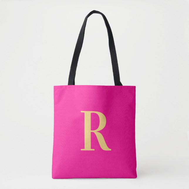 Einfache Monogramm modern Tasche (Vorderseite)