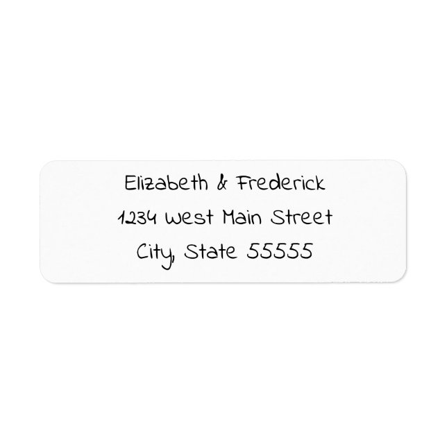 Einfache Monogramm-Rückgabeaufkleber (Vorne)