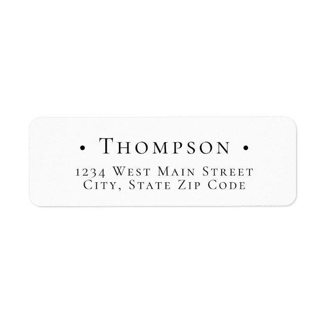 Einfache Monogramm-Rückgabeaufkleber (Vorne)