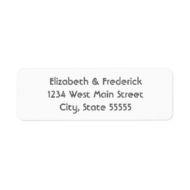 Einfache Monogramm-Rückgabeaufkleber (Vorne)