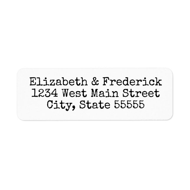 Einfache Monogramm-Rückgabeaufkleber (Vorne)