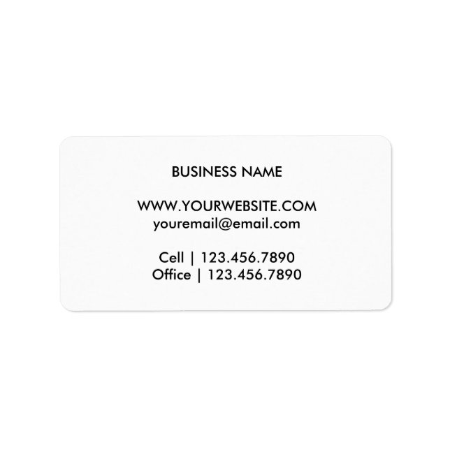 Einfache Monogramm-Rückgabeaufkleber Adressaufkleber (Vorne)