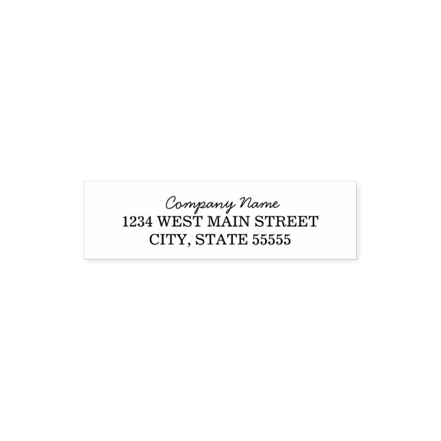 Einfache Monogramm-Rückgabeaufkleber Permastempel (Design)