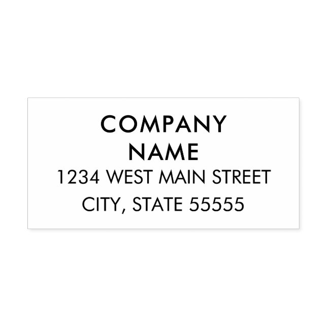 Einfache Monogramm-Rückgabeaufkleber Permastempel (Design)