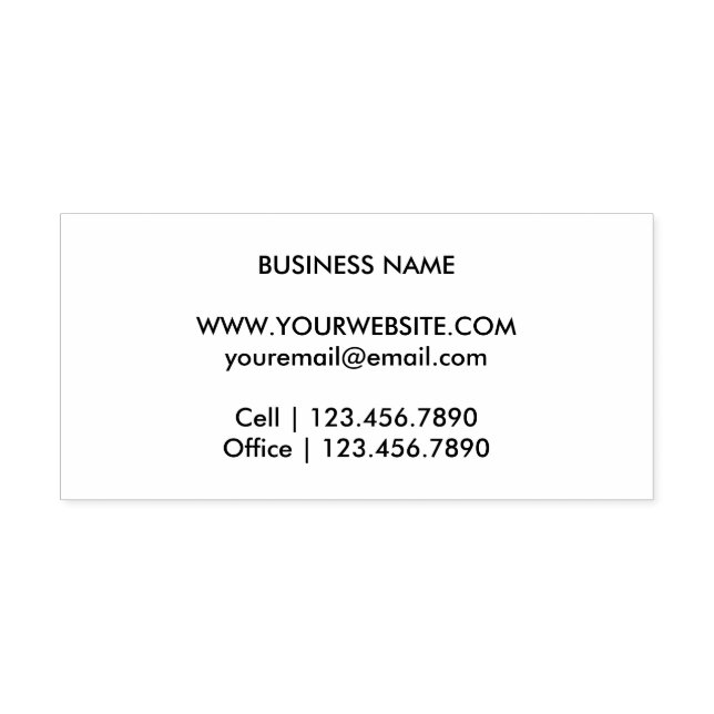 Einfache Monogramm-Rückgabeaufkleber Permastempel (Design)