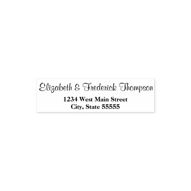 Einfache Monogramm-Rückgabeaufkleber Permastempel (Design)