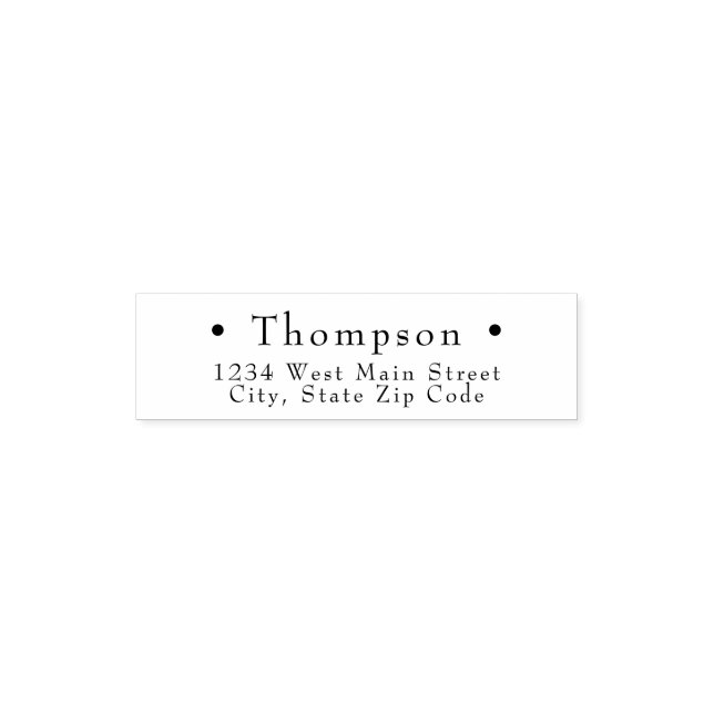 Einfache Monogramm-Rückgabeaufkleber Permastempel (Design)