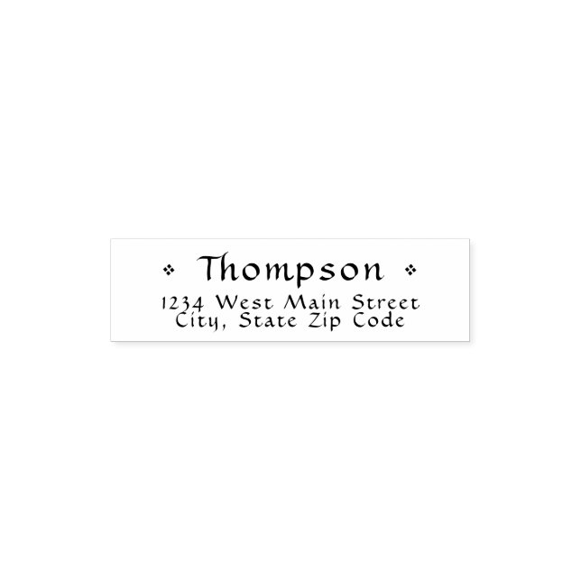Einfache Monogramm-Rückgabeaufkleber Permastempel (Design)
