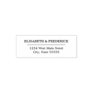 Einfache Monogramm-Rückgabeaufkleber Permastempel