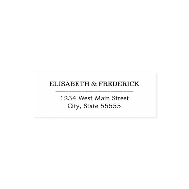 Einfache Monogramm-Rückgabeaufkleber Permastempel (Design)
