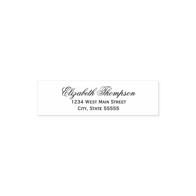 Einfache Monogramm-Rückgabeaufkleber Permastempel (Design)