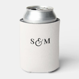 Einfache Monogramm-Skript-Ampersand-Hochzeit Dosenkühler