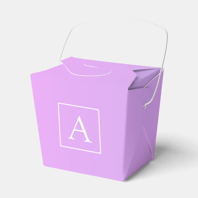Einfache Monogramm | Subtile Rosa/Lila Ombre Geschenkschachtel (Vorderseite)
