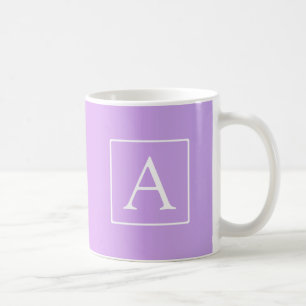 Einfache Monogramm Subtile Rosa/Lila Ombre Kaffeetasse