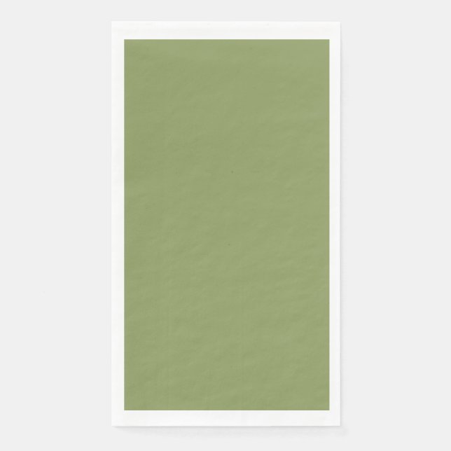 Einfache Mossy Green ohne Typografie Serviette (Vorderseite)